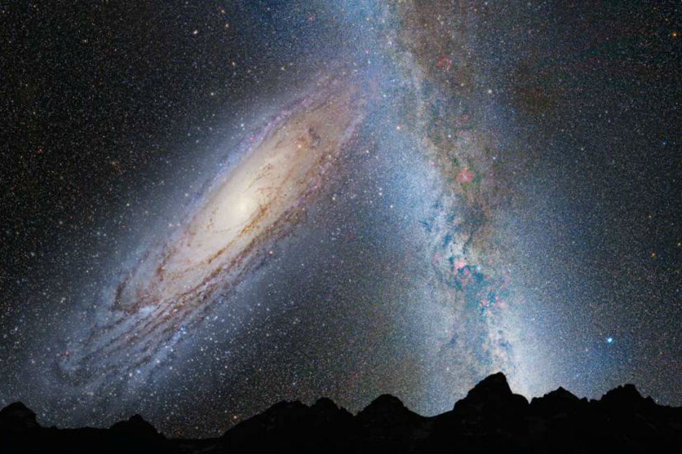 La Vía Láctea y Andrómeda dentro de miles de miles de años