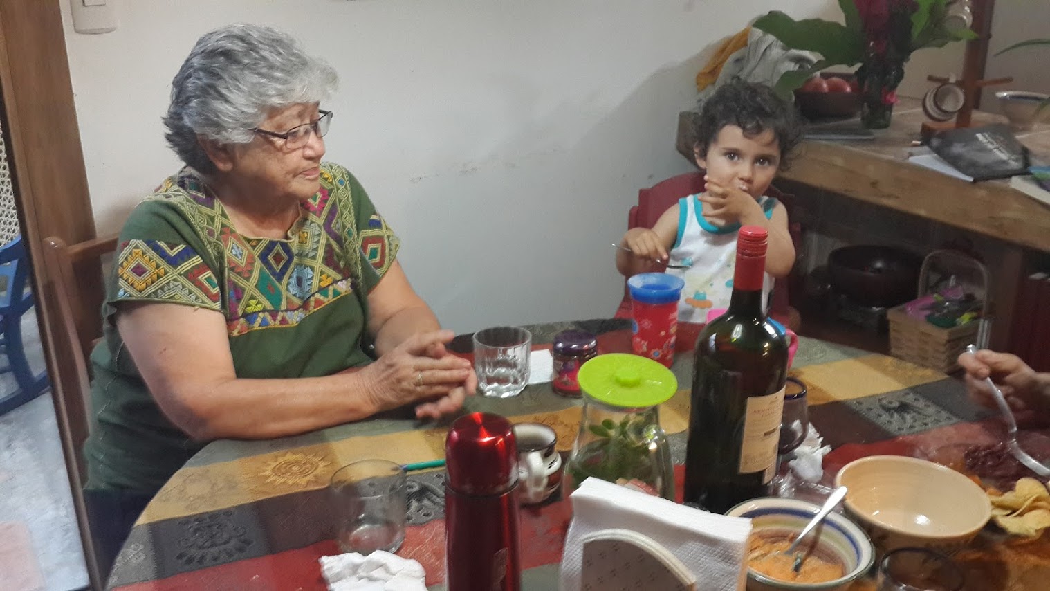 Merceditas y mi nieta Anaí, en su visita de 2017