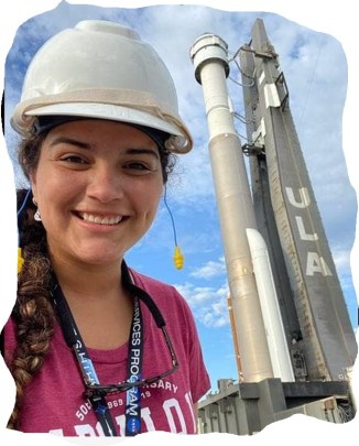 Mychi en el Centro Espacial Kennedy